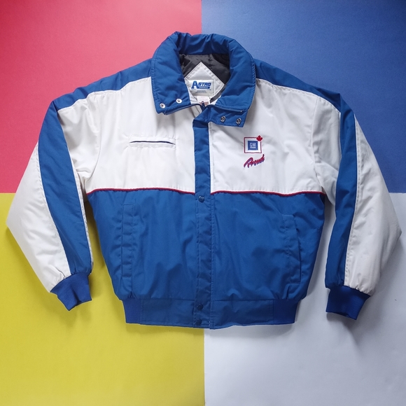 Vintage GM Proud Classic Auto Zip-Up Puffer Coat